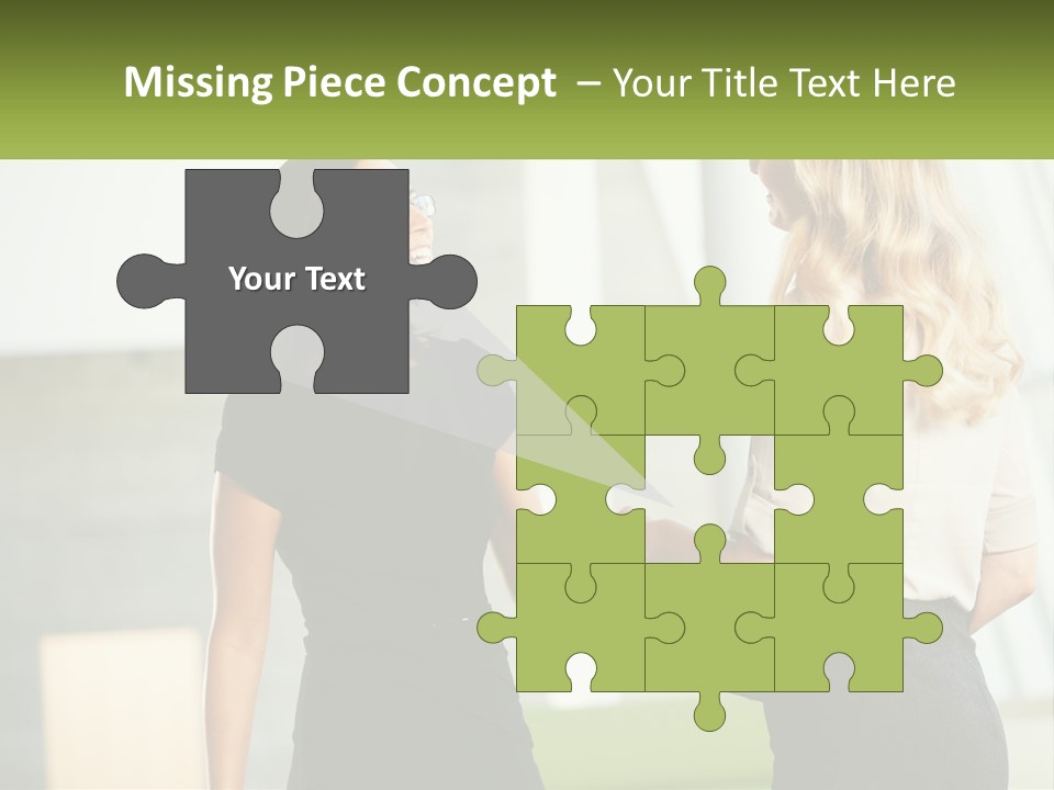 A Woman Shaking Hands With Another Woman In A Black Dress PowerPoint Template