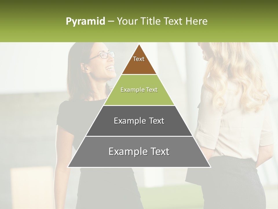 A Woman Shaking Hands With Another Woman In A Black Dress PowerPoint Template