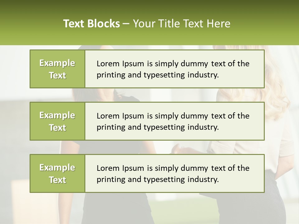 A Woman Shaking Hands With Another Woman In A Black Dress PowerPoint Template