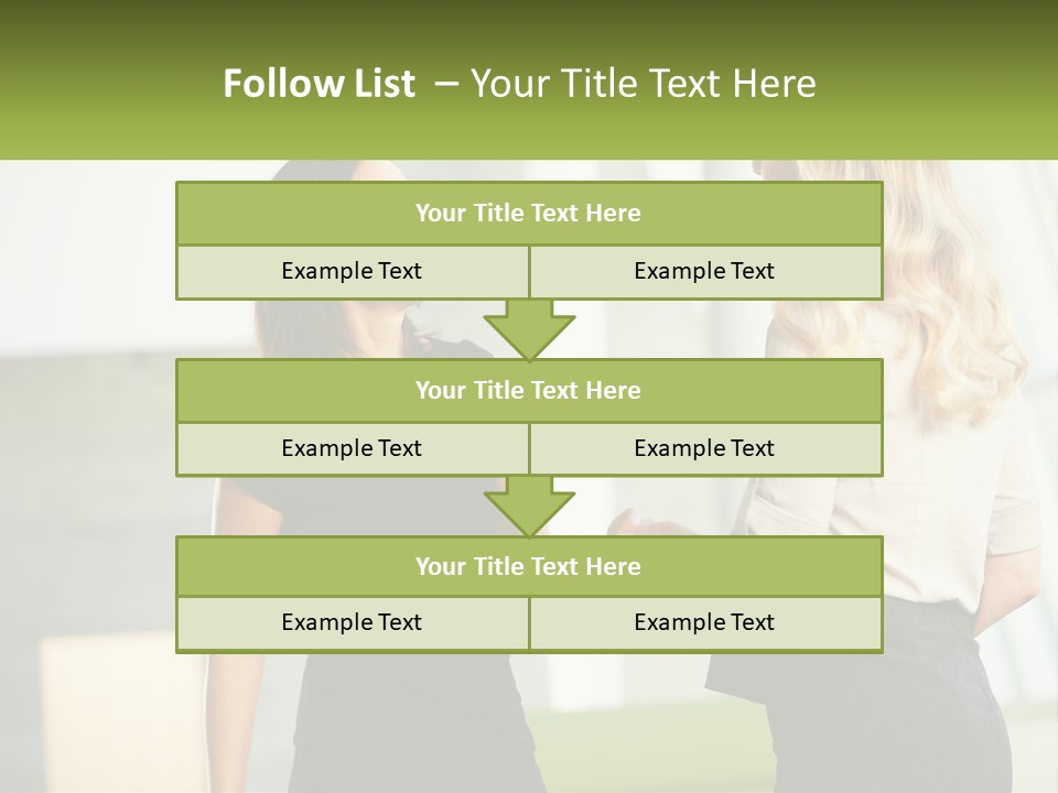 A Woman Shaking Hands With Another Woman In A Black Dress PowerPoint Template