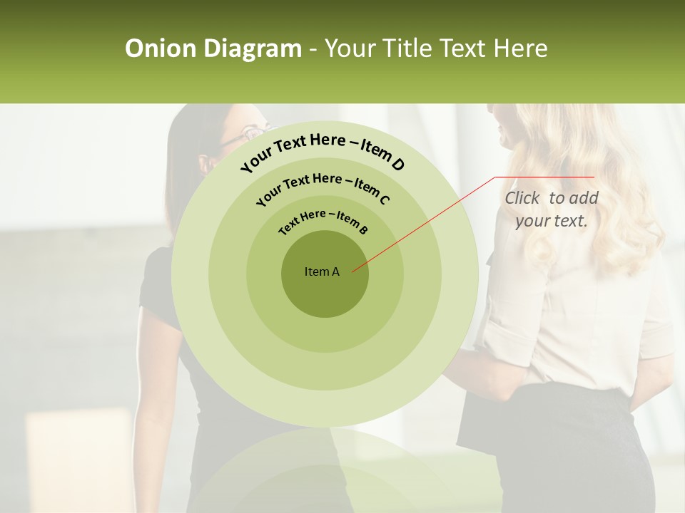 A Woman Shaking Hands With Another Woman In A Black Dress PowerPoint Template