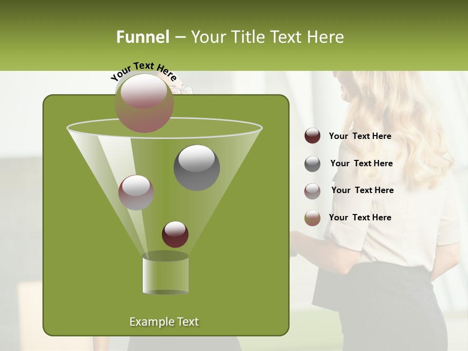 A Woman Shaking Hands With Another Woman In A Black Dress PowerPoint Template