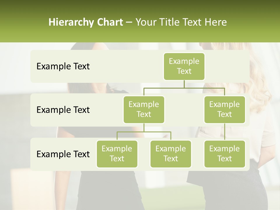 A Woman Shaking Hands With Another Woman In A Black Dress PowerPoint Template