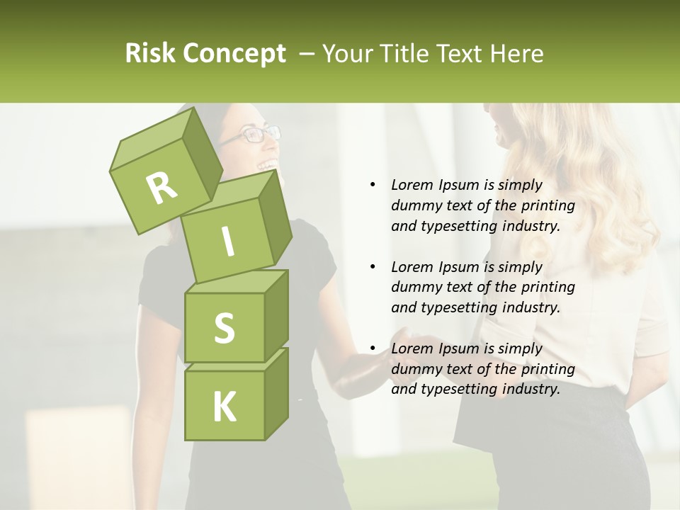 A Woman Shaking Hands With Another Woman In A Black Dress PowerPoint Template