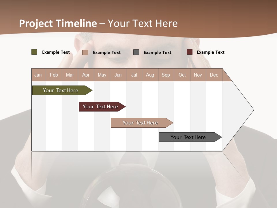 A Man In A Suit Holding His Head With His Hands PowerPoint Template