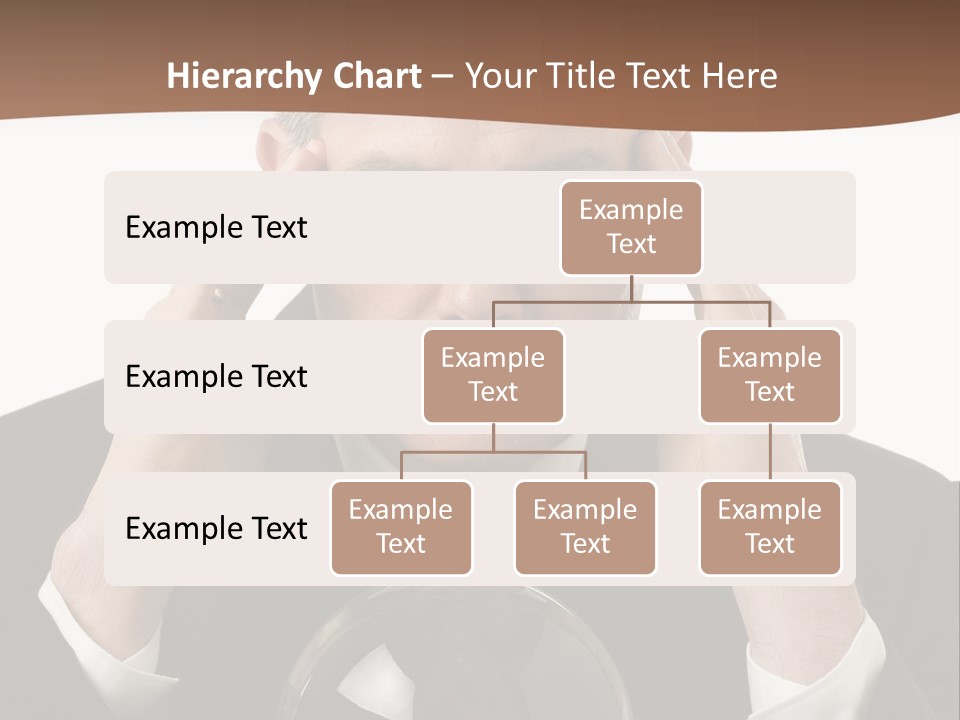 A Man In A Suit Holding His Head With His Hands PowerPoint Template