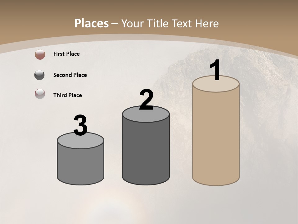 A Mountain With A Rainbow In The Sky PowerPoint Template