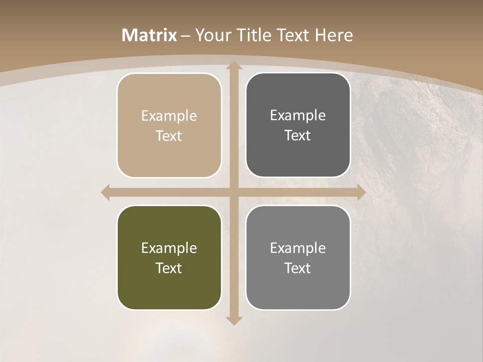 A Mountain With A Rainbow In The Sky PowerPoint Template