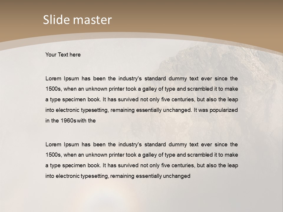 A Mountain With A Rainbow In The Sky PowerPoint Template