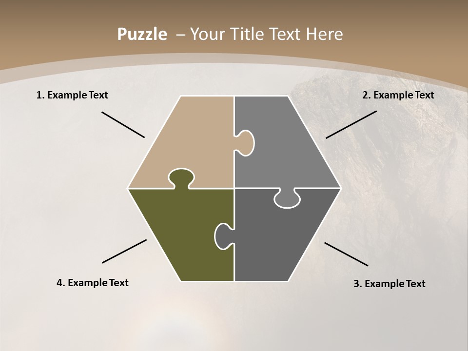 A Mountain With A Rainbow In The Sky PowerPoint Template