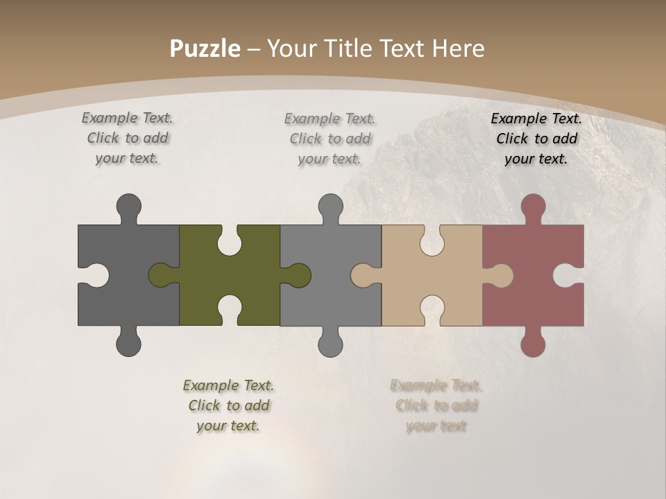 A Mountain With A Rainbow In The Sky PowerPoint Template