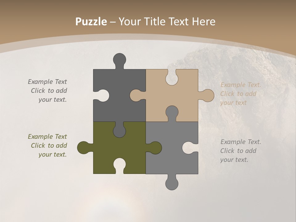 A Mountain With A Rainbow In The Sky PowerPoint Template