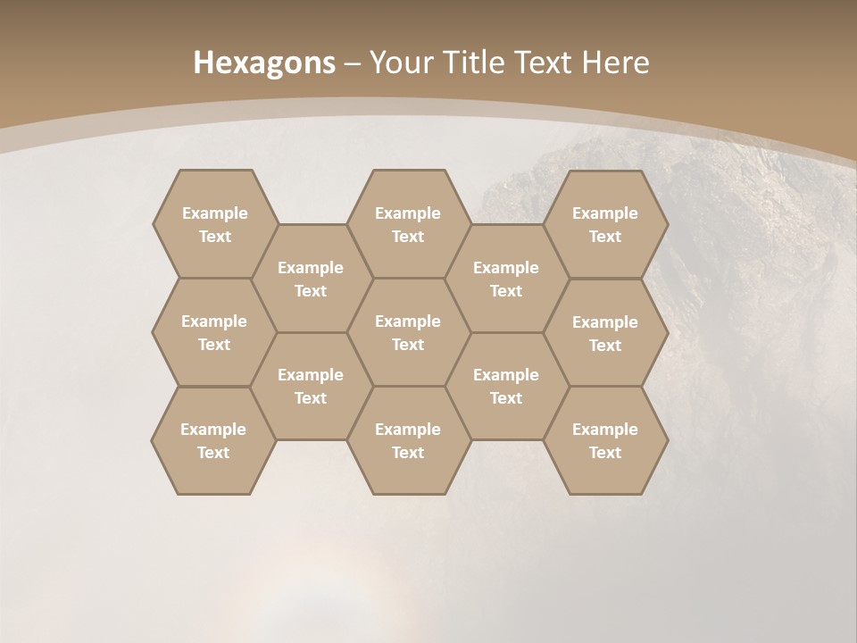 A Mountain With A Rainbow In The Sky PowerPoint Template