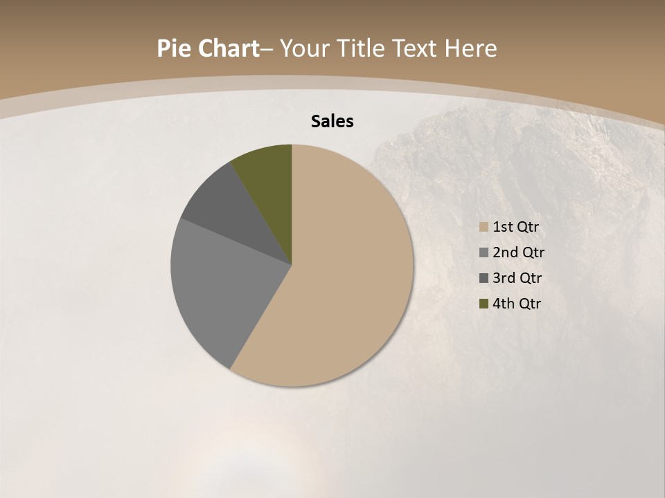 A Mountain With A Rainbow In The Sky PowerPoint Template