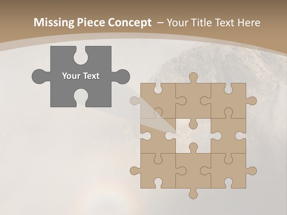 A Mountain With A Rainbow In The Sky PowerPoint Template