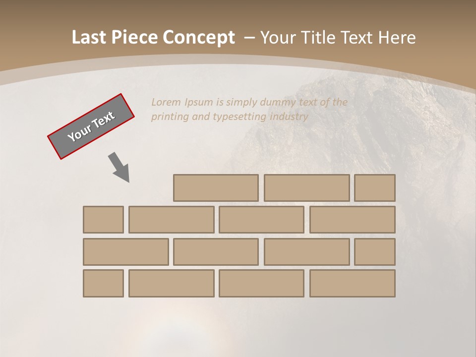A Mountain With A Rainbow In The Sky PowerPoint Template
