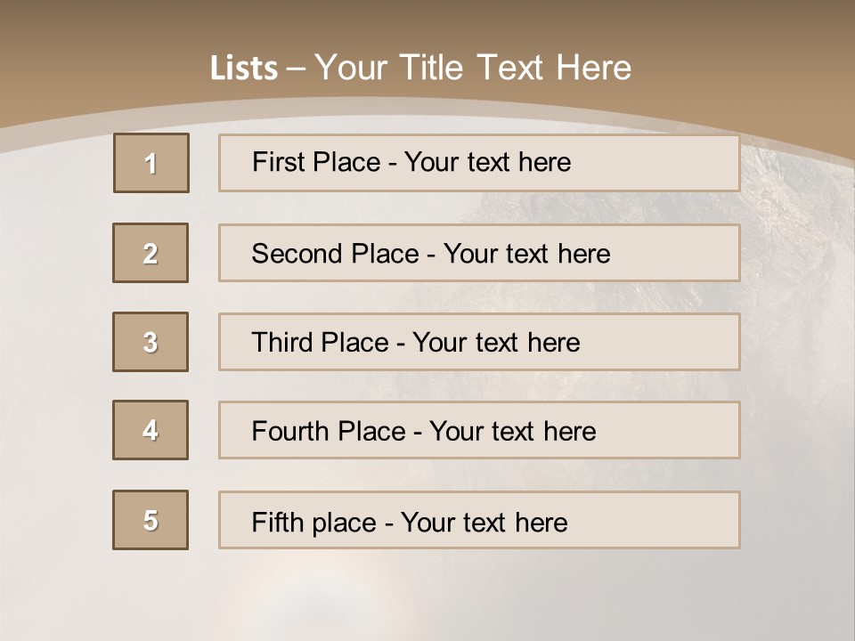 A Mountain With A Rainbow In The Sky PowerPoint Template