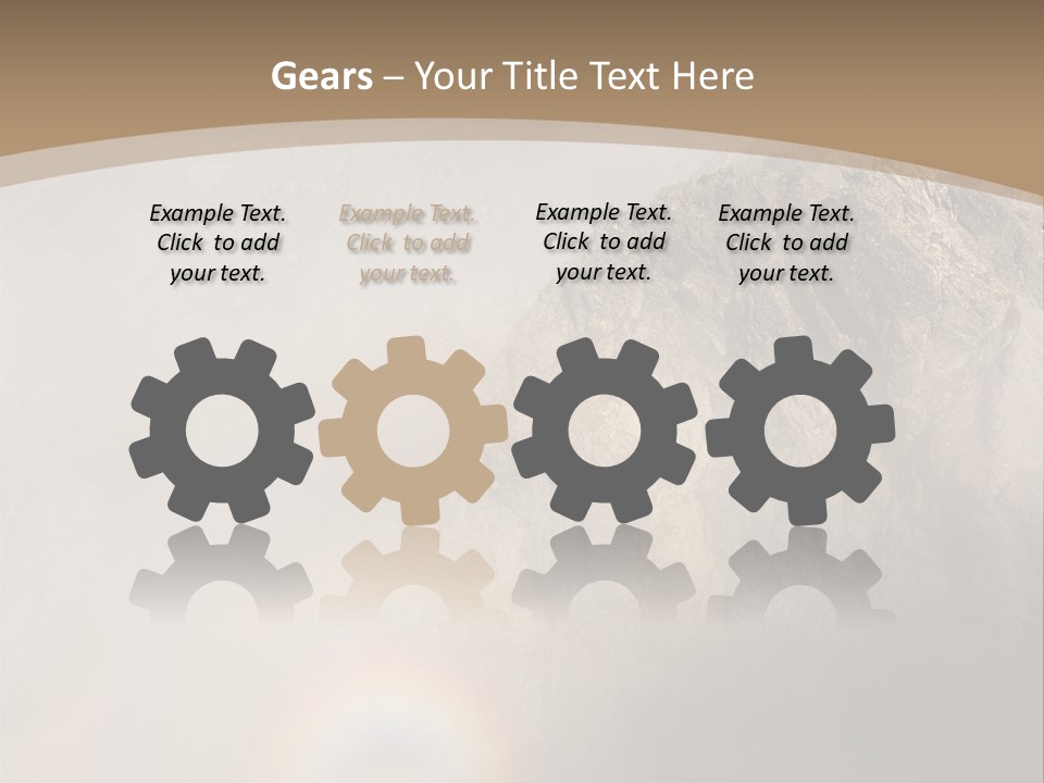 A Mountain With A Rainbow In The Sky PowerPoint Template