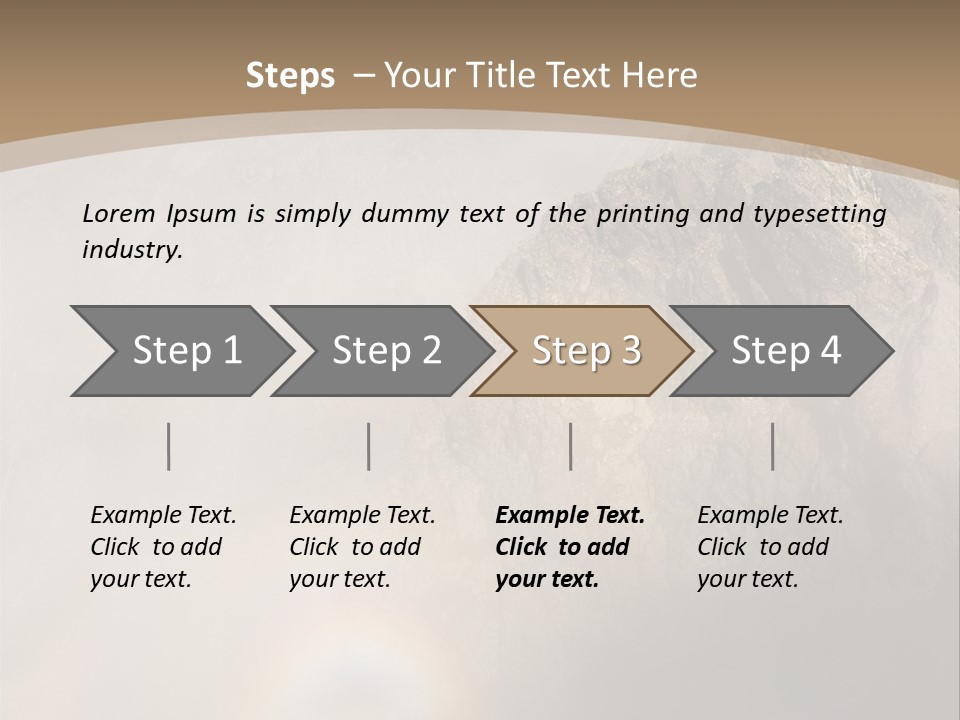 A Mountain With A Rainbow In The Sky PowerPoint Template