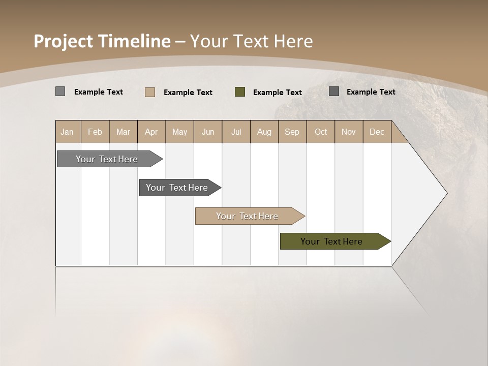 A Mountain With A Rainbow In The Sky PowerPoint Template