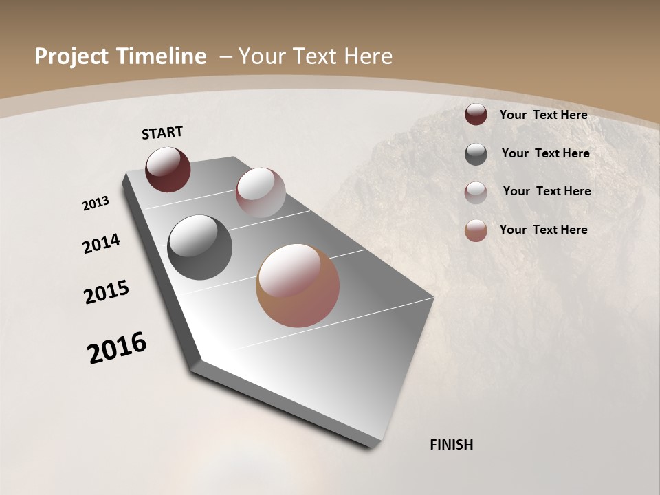 A Mountain With A Rainbow In The Sky PowerPoint Template