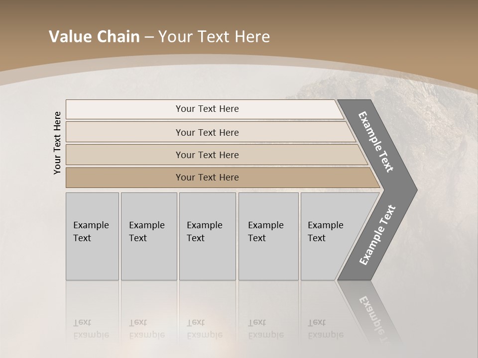 A Mountain With A Rainbow In The Sky PowerPoint Template