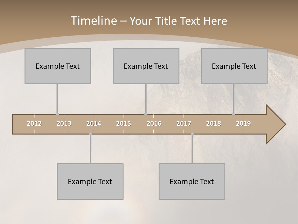 A Mountain With A Rainbow In The Sky PowerPoint Template