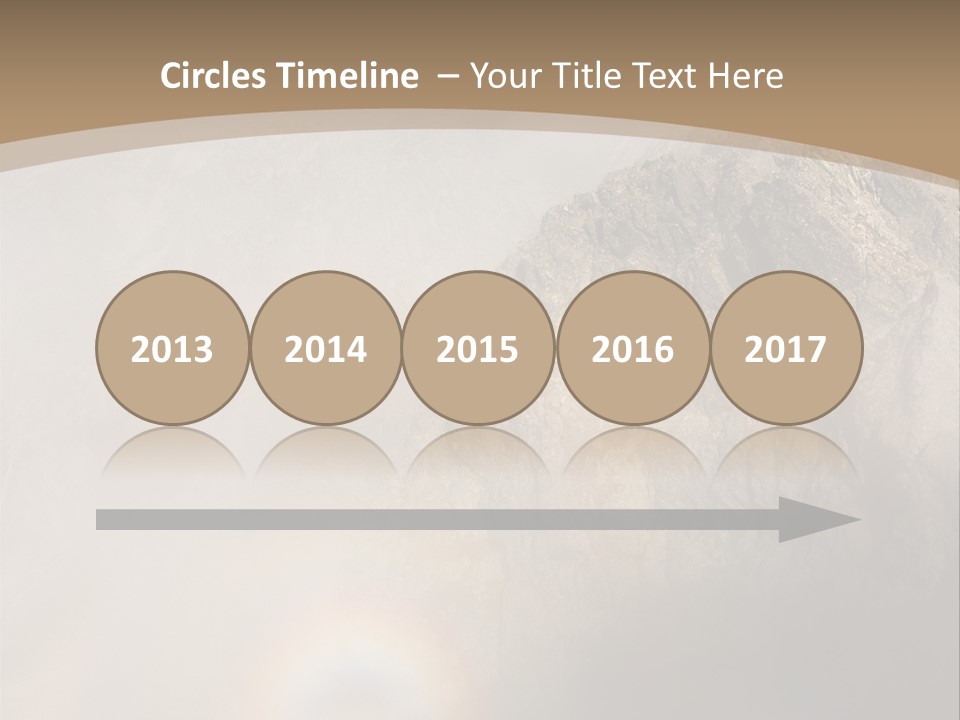 A Mountain With A Rainbow In The Sky PowerPoint Template