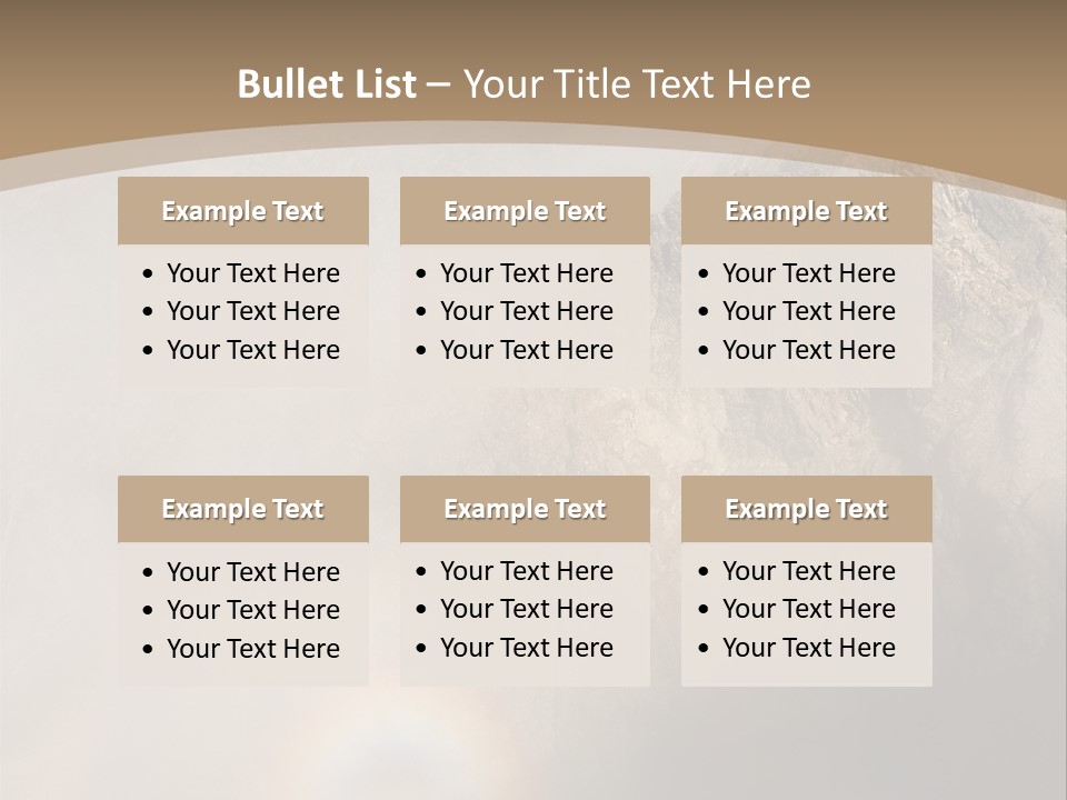 A Mountain With A Rainbow In The Sky PowerPoint Template