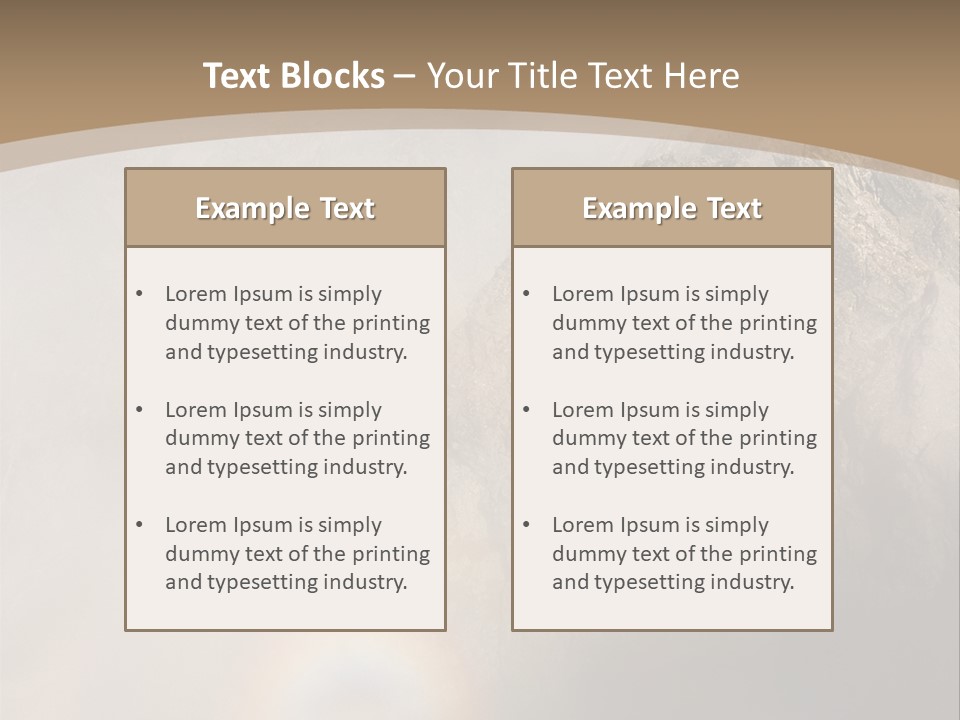 A Mountain With A Rainbow In The Sky PowerPoint Template