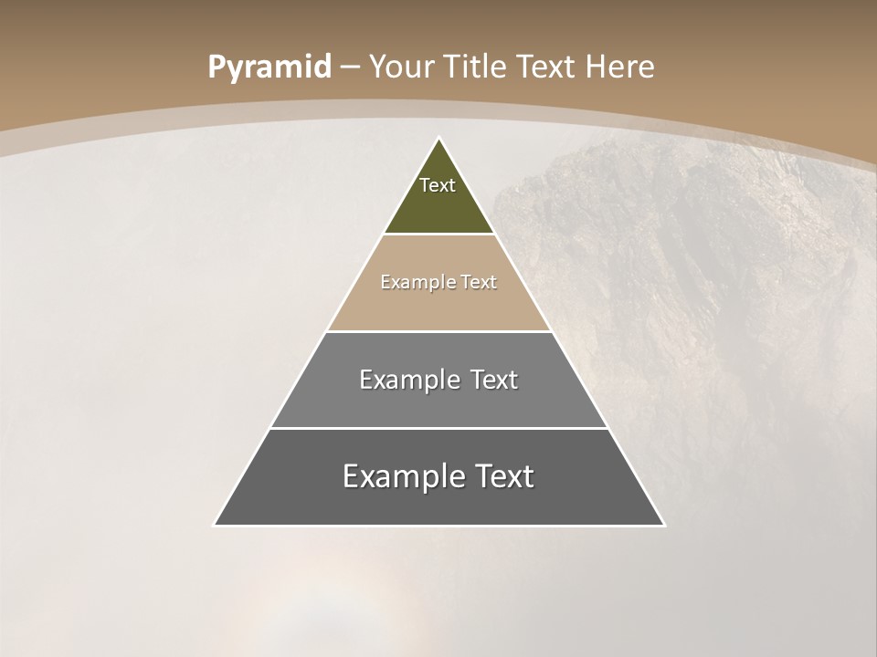 A Mountain With A Rainbow In The Sky PowerPoint Template