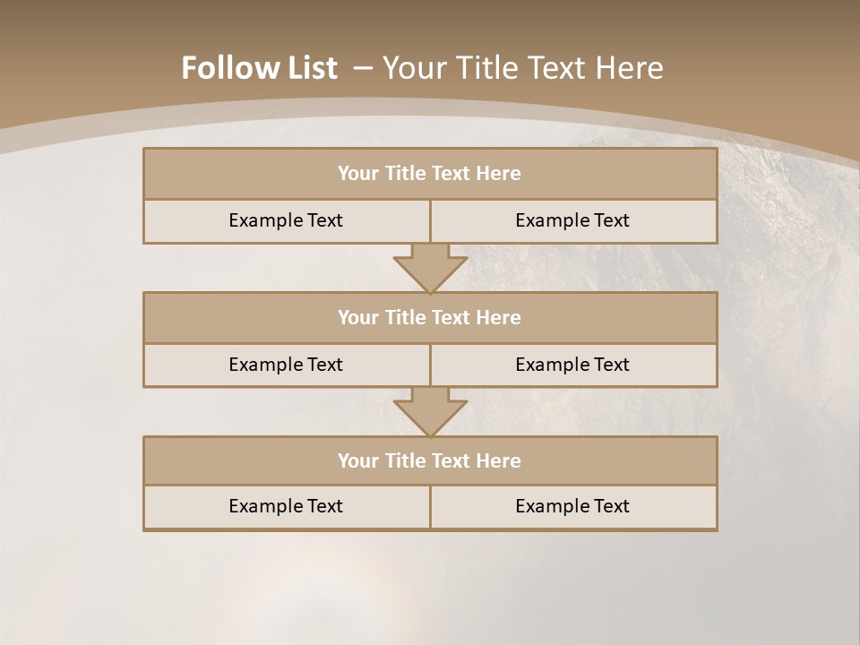 A Mountain With A Rainbow In The Sky PowerPoint Template