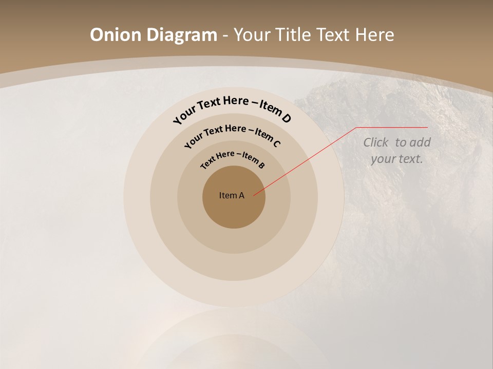 A Mountain With A Rainbow In The Sky PowerPoint Template
