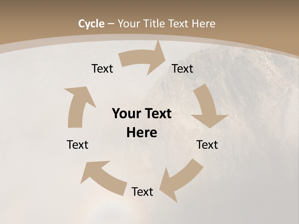 A Mountain With A Rainbow In The Sky PowerPoint Template