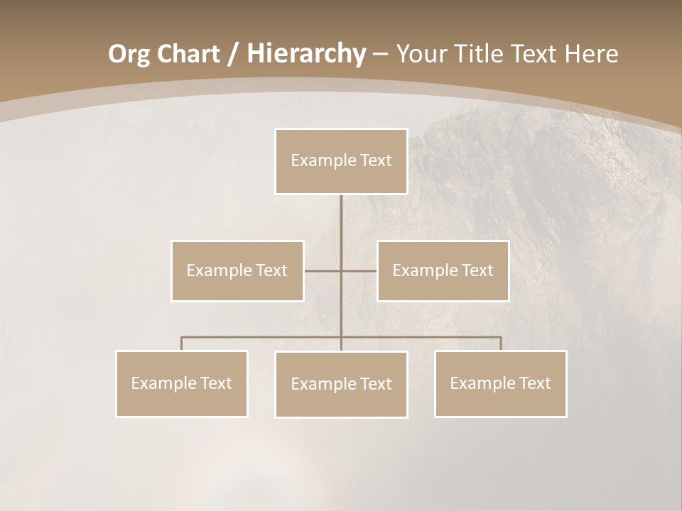 A Mountain With A Rainbow In The Sky PowerPoint Template