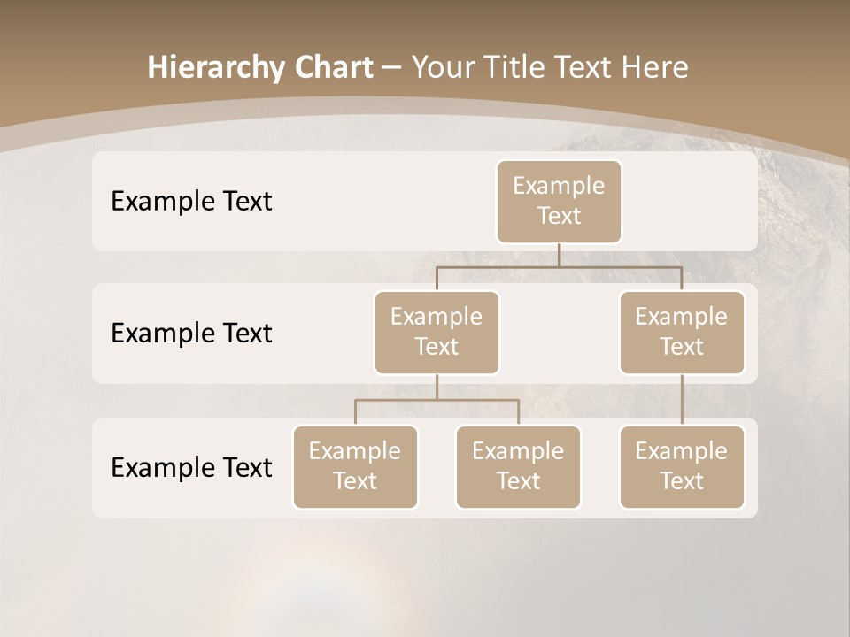 A Mountain With A Rainbow In The Sky PowerPoint Template