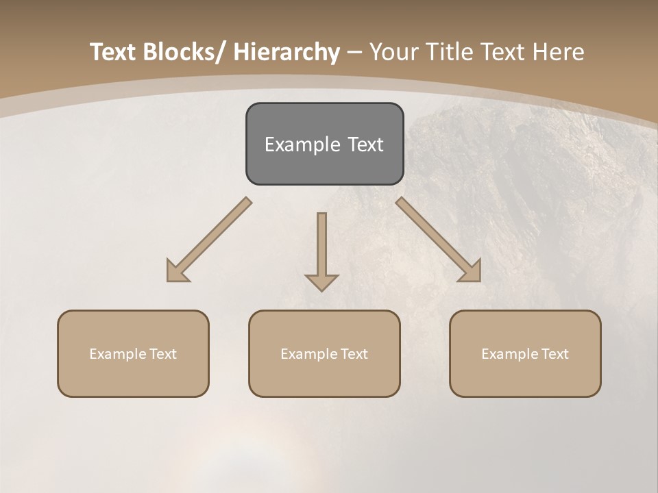 A Mountain With A Rainbow In The Sky PowerPoint Template