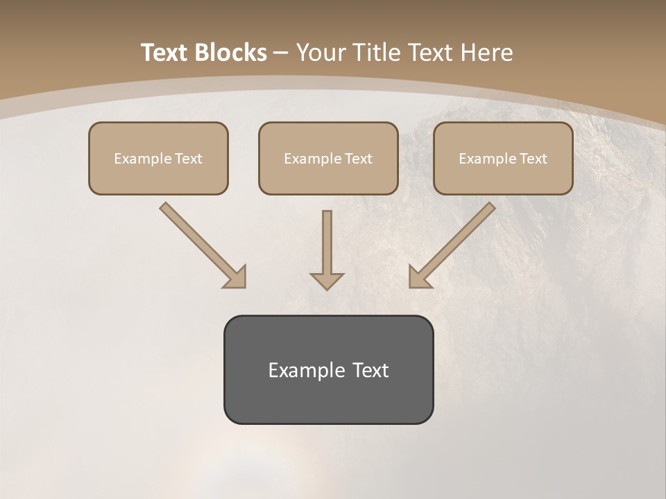 A Mountain With A Rainbow In The Sky PowerPoint Template