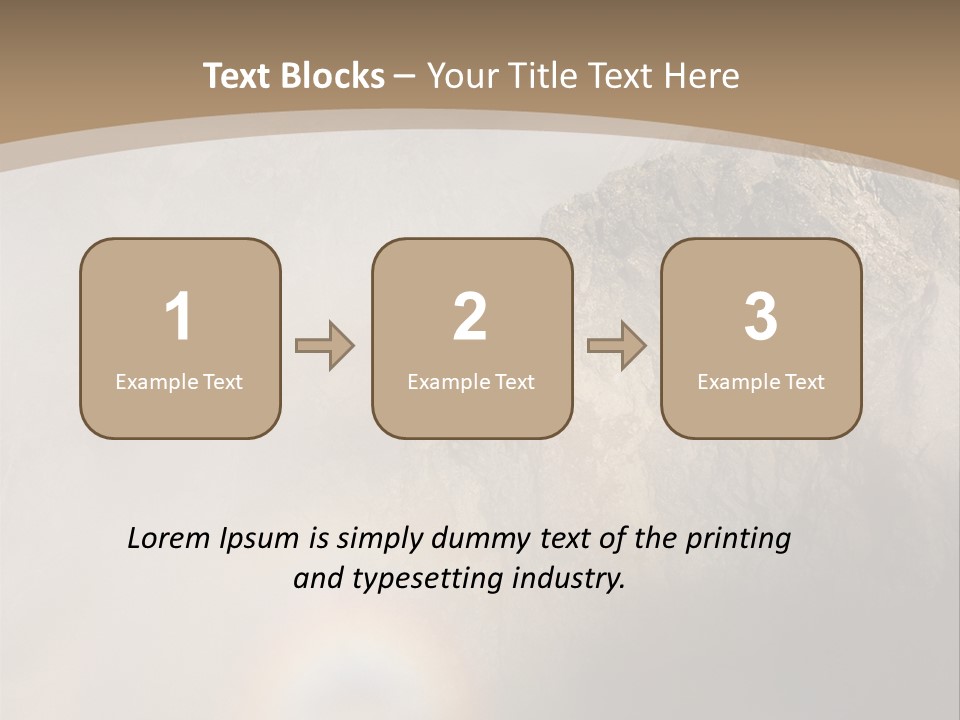 A Mountain With A Rainbow In The Sky PowerPoint Template