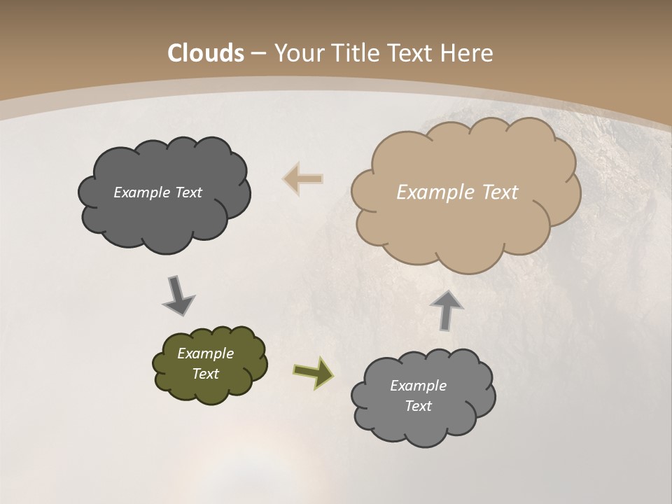 A Mountain With A Rainbow In The Sky PowerPoint Template