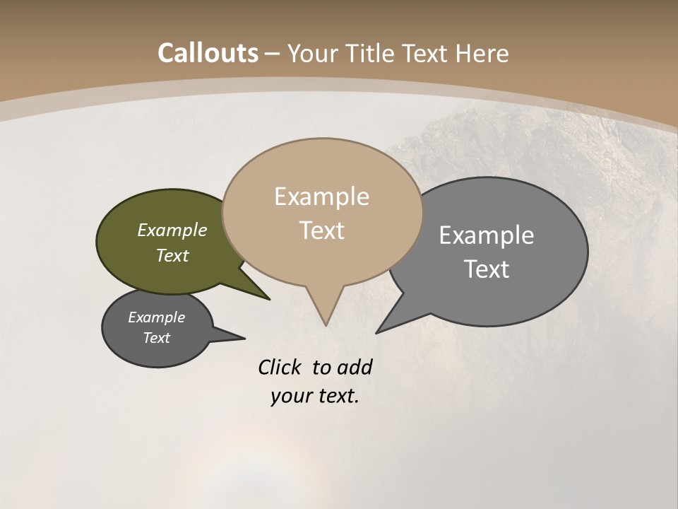 A Mountain With A Rainbow In The Sky PowerPoint Template