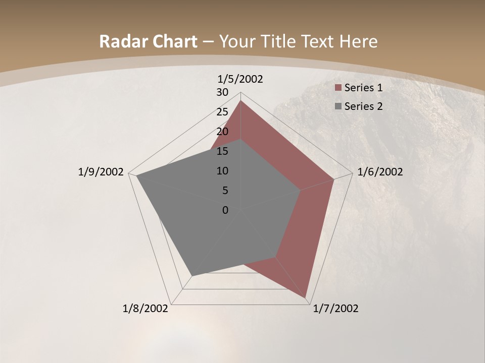 A Mountain With A Rainbow In The Sky PowerPoint Template