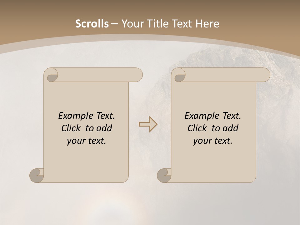 A Mountain With A Rainbow In The Sky PowerPoint Template