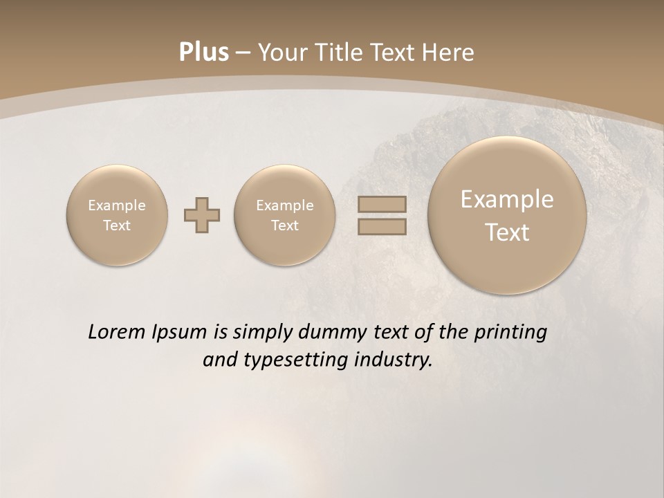 A Mountain With A Rainbow In The Sky PowerPoint Template