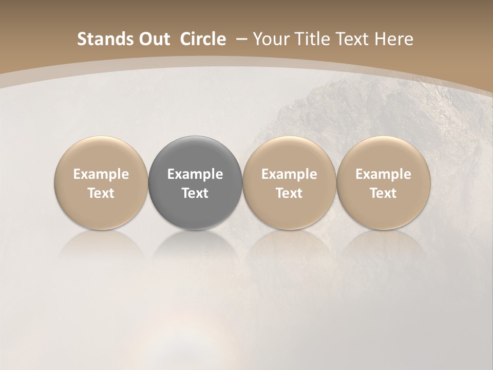 A Mountain With A Rainbow In The Sky PowerPoint Template