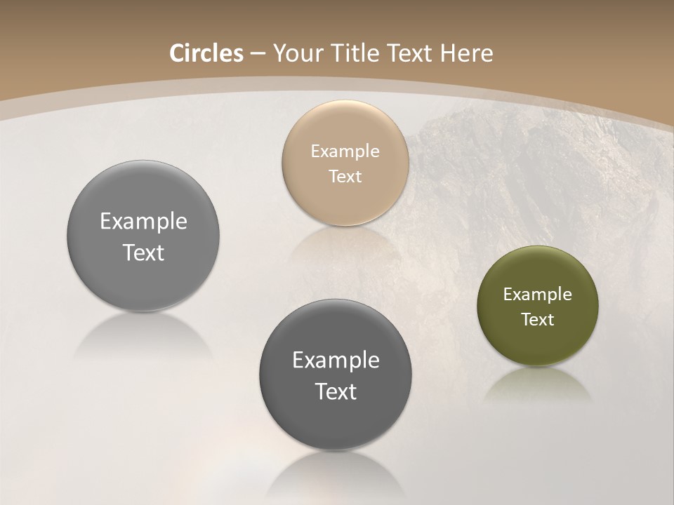 A Mountain With A Rainbow In The Sky PowerPoint Template