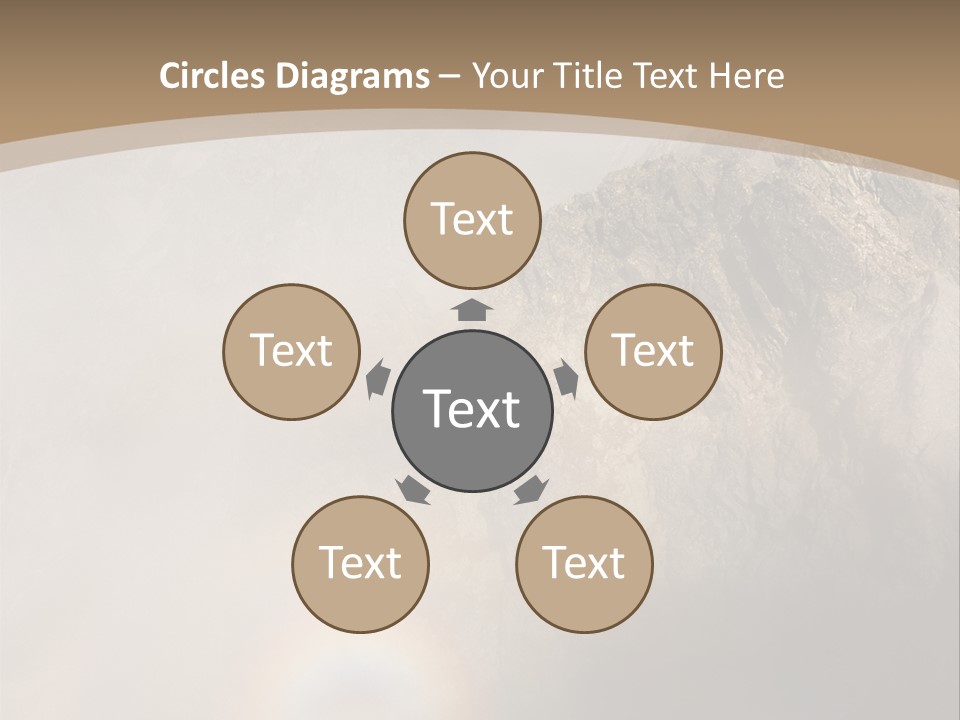 A Mountain With A Rainbow In The Sky PowerPoint Template