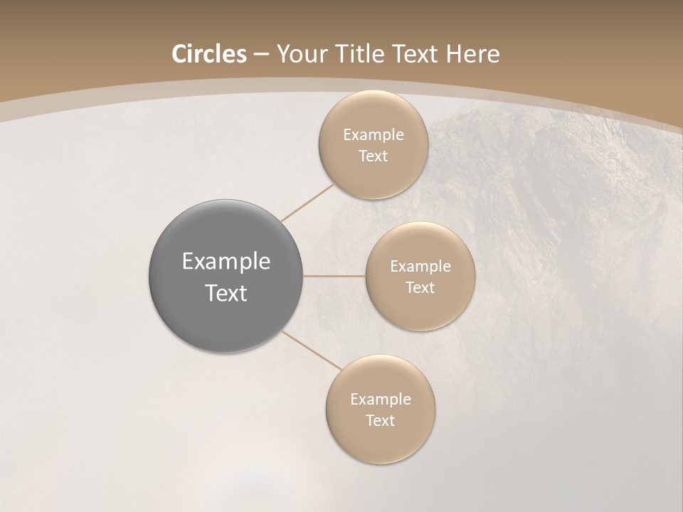 A Mountain With A Rainbow In The Sky PowerPoint Template