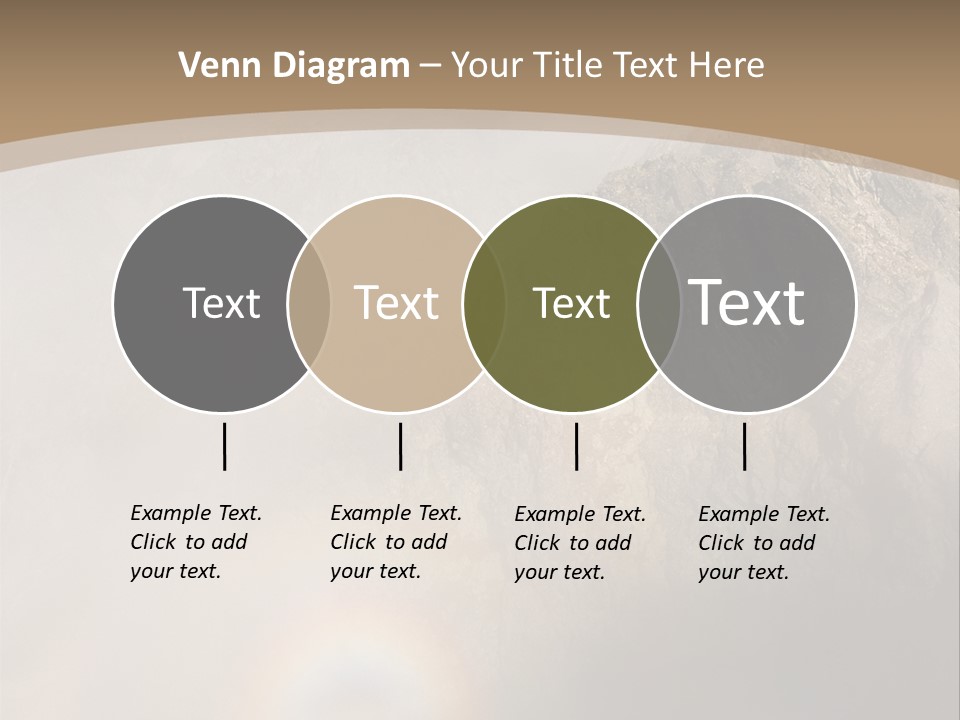 A Mountain With A Rainbow In The Sky PowerPoint Template