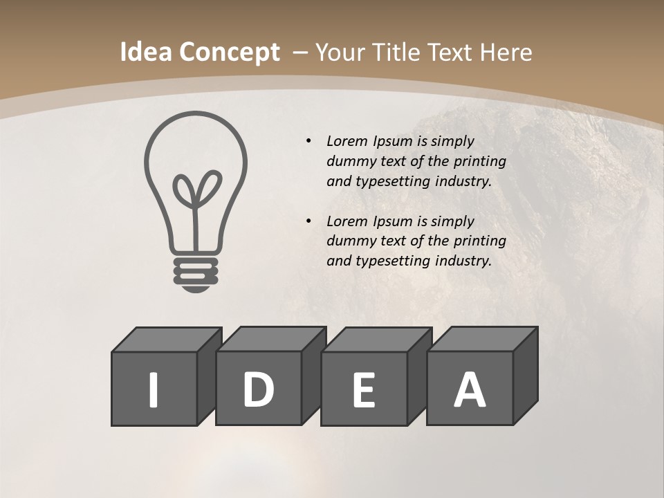 A Mountain With A Rainbow In The Sky PowerPoint Template